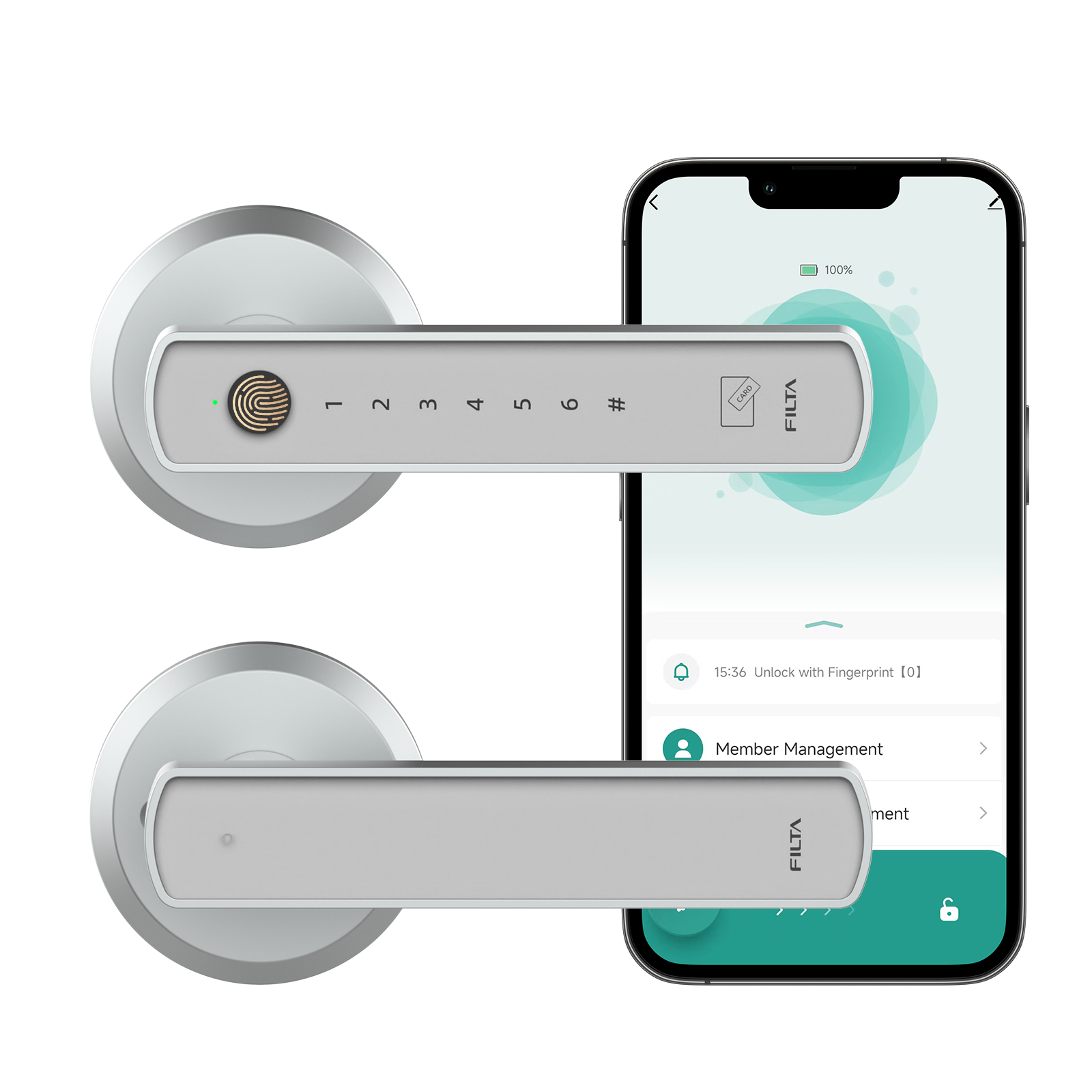 Home Security Door Reinforcement Lock - Viladepot Smart Lock Fingerprint Door Lock