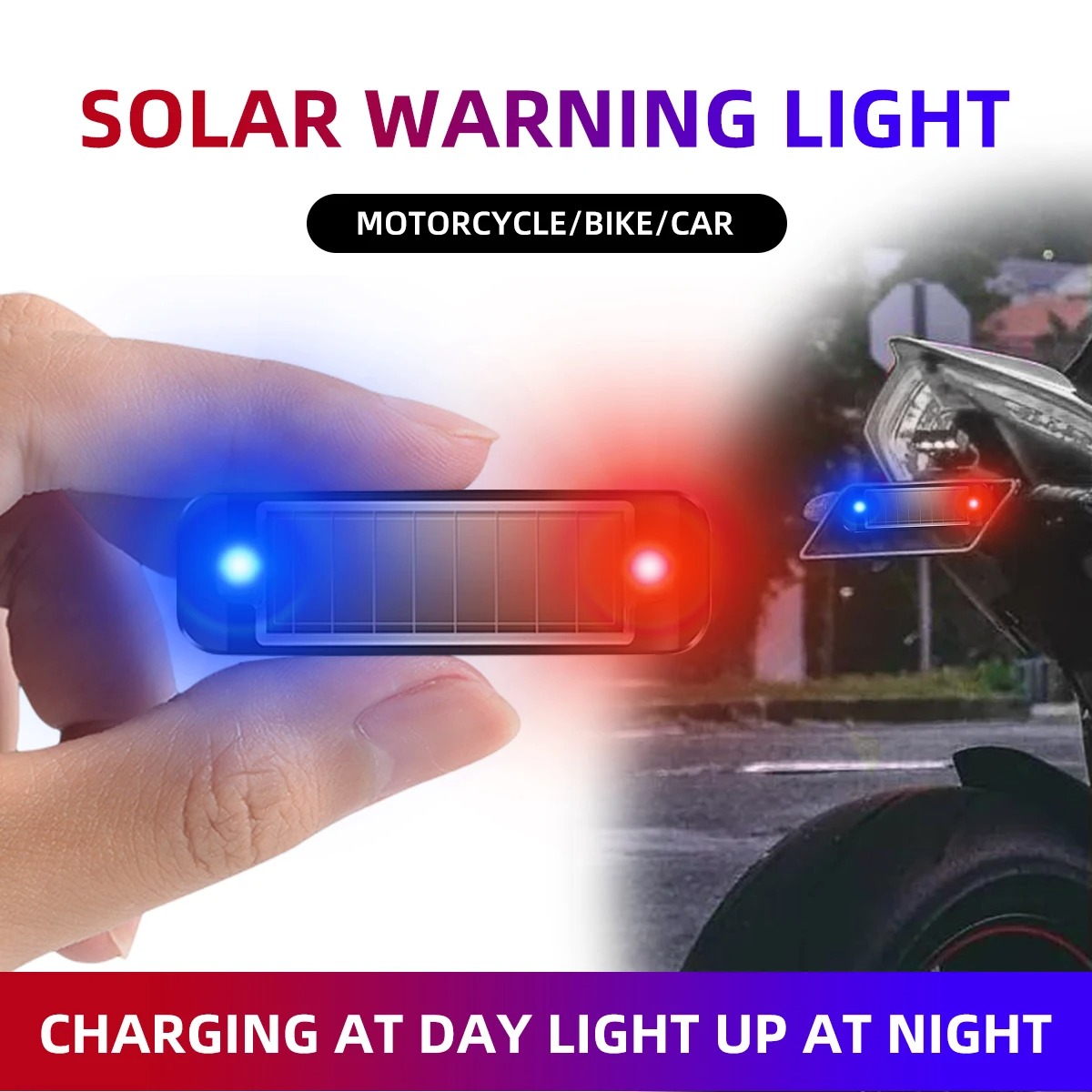 Solar Security Light - 1-10PCS Solar Car Mini Warning Light