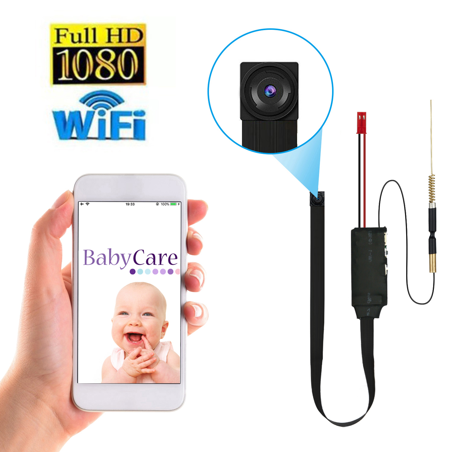 Home Security Hidden Cameras - HD 1080P WiFi IP Mini Camera