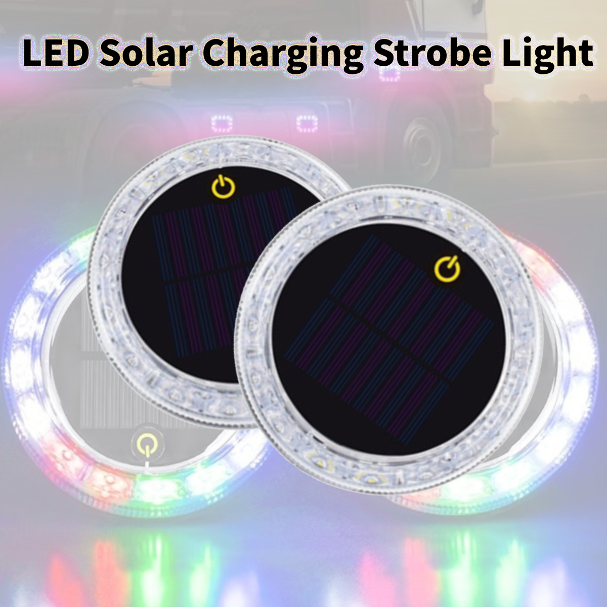 Solar Security Light - 1/2x Car Wireless Strobe Touch Solar
