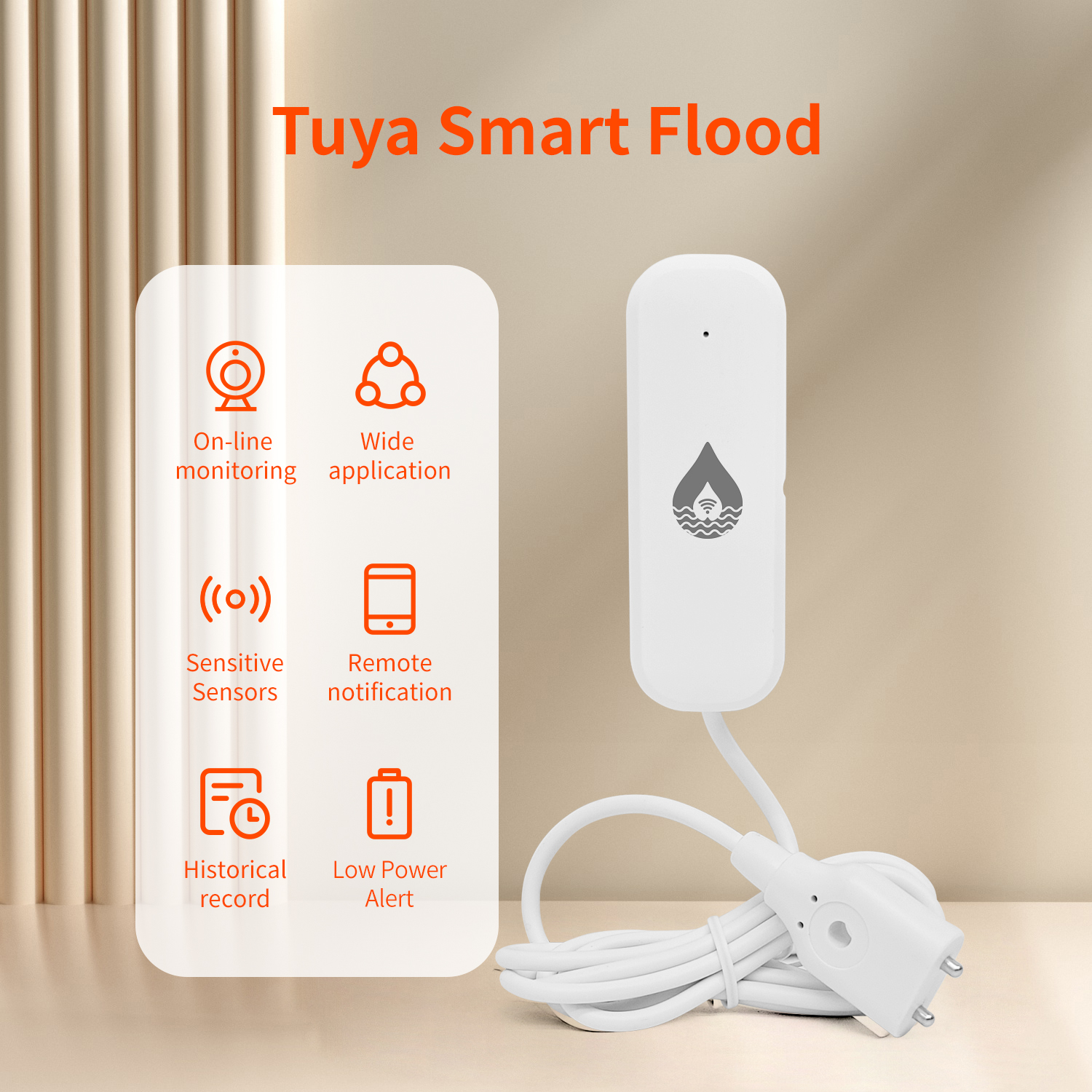 Home Security Device - YFK Tuya WiFi Water Leakage Sensor