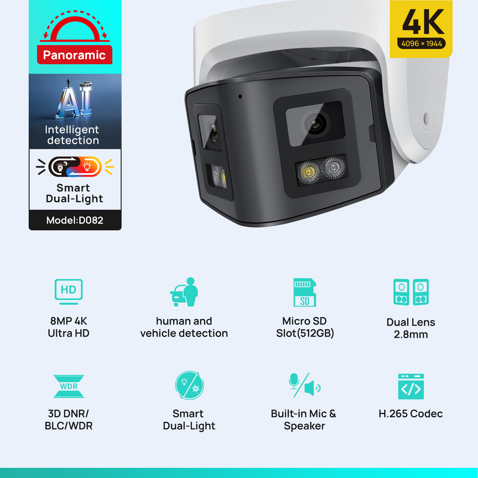 Vikylin 8MP Panoramic Dual Lig – обзор и цена Home Security System Hikvision