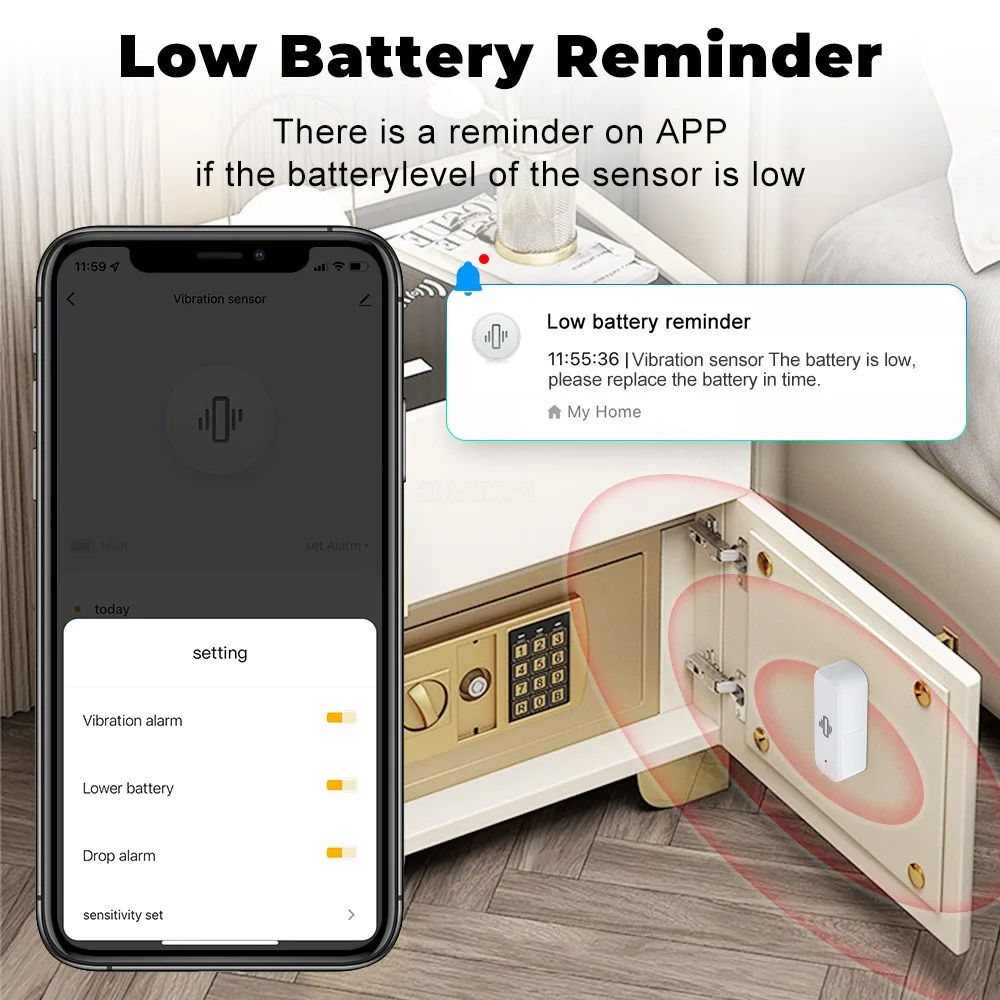 Smart Vibration Sensor ZigBee  – обзор и цена Home Security App