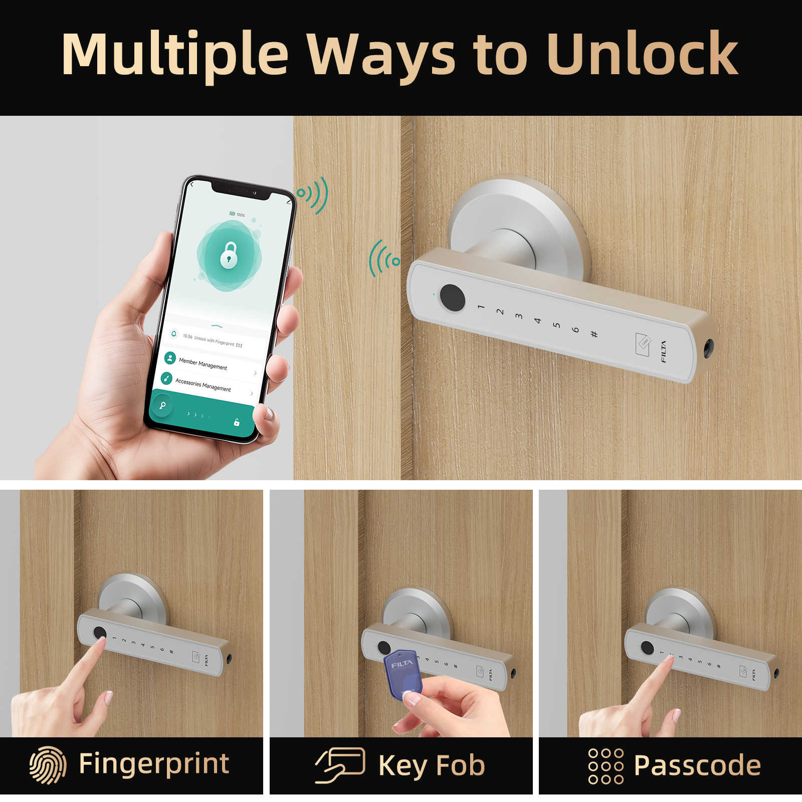 Viladepot Smart Lock Fingerpri – обзор и цена Home Security Door Reinforcement Lock