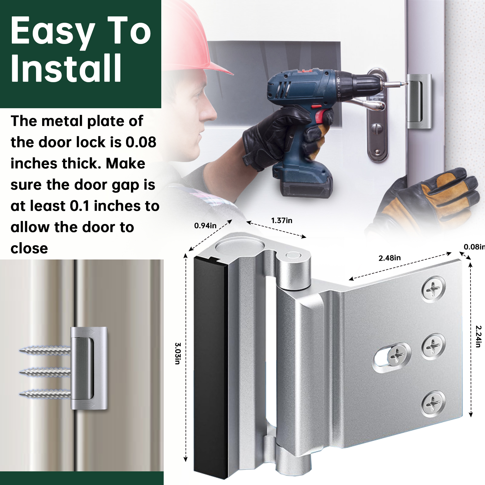 KERUI Home Security Door Lock  – обзор и цена Home Security Door Reinforcement Lock