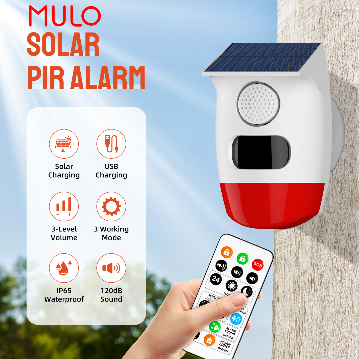 Outdoor Solar Alarm PIR Infrar – обзор и цена Solar Security Light