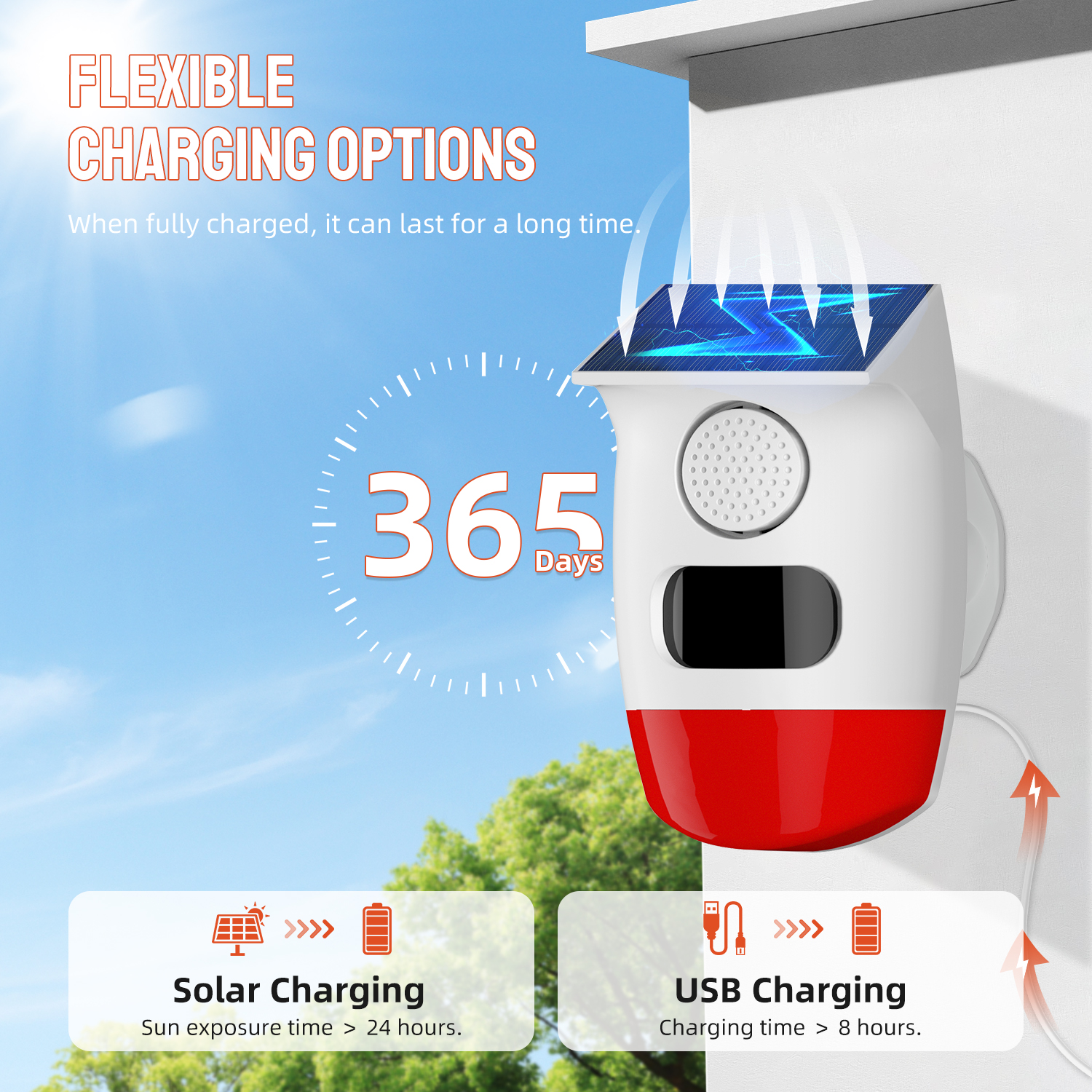 Outdoor Solar Alarm PIR Infrar – обзор и цена Solar Security Light