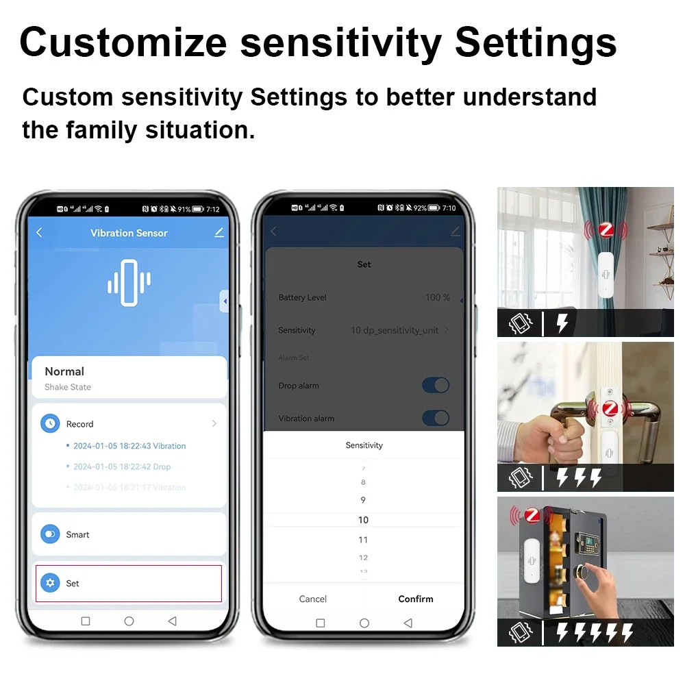 Smart ZigBee Vibration Sensor  – обзор и цена Home Security App