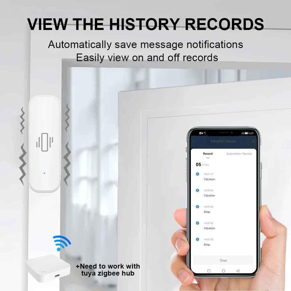 Smart ZigBee Vibration Sensor  – обзор и цена Home Security App