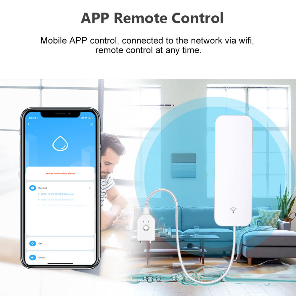 Tuya WiFi Water Leak Sensor, W – обзор и цена Home Security Device