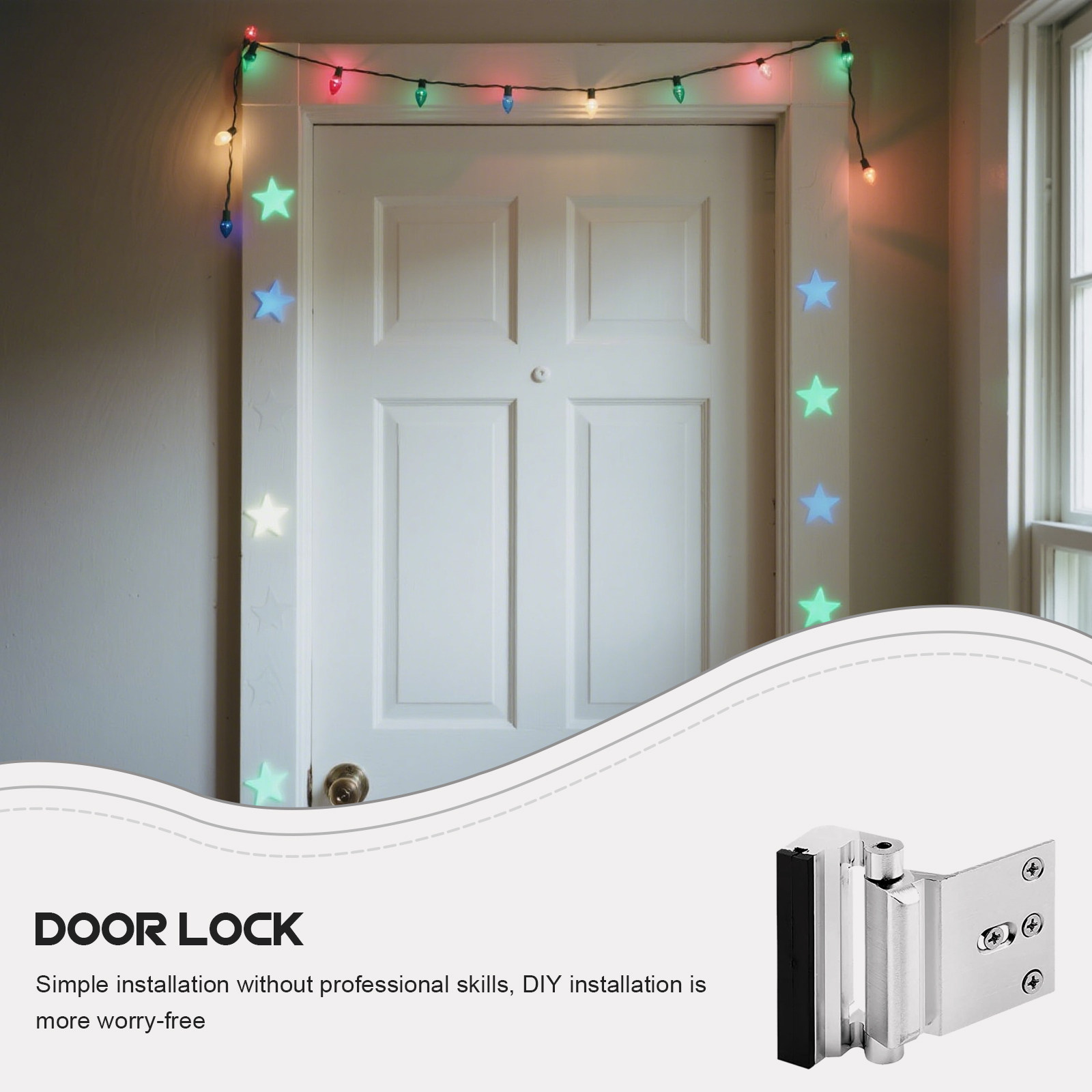 Door Reinforcement Lock Metal  – обзор и цена Home Security Door Reinforcement Lock