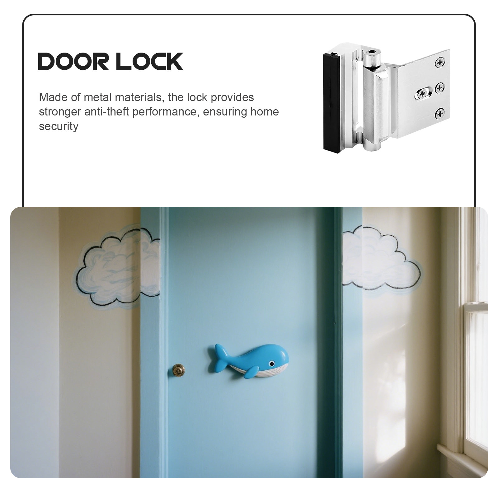 Door Reinforcement Lock Metal  – обзор и цена Home Security Door Reinforcement Lock