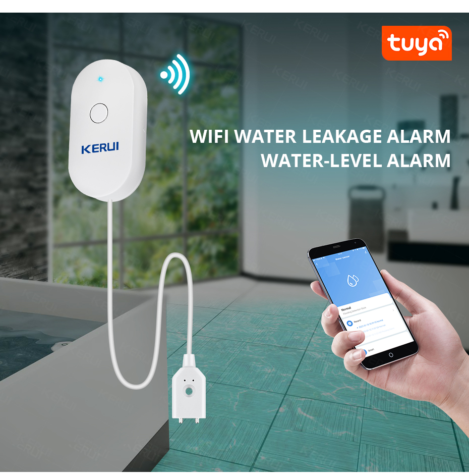 KERUI Smart  WiFi Water Sensor – обзор и цена Home Security App