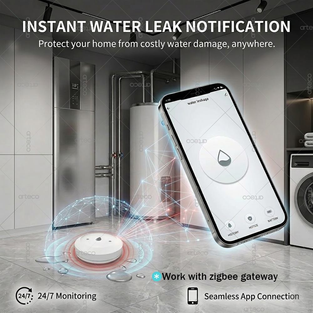 Zigbee Water Leak Sensor Smart – обзор и цена Home Security App
