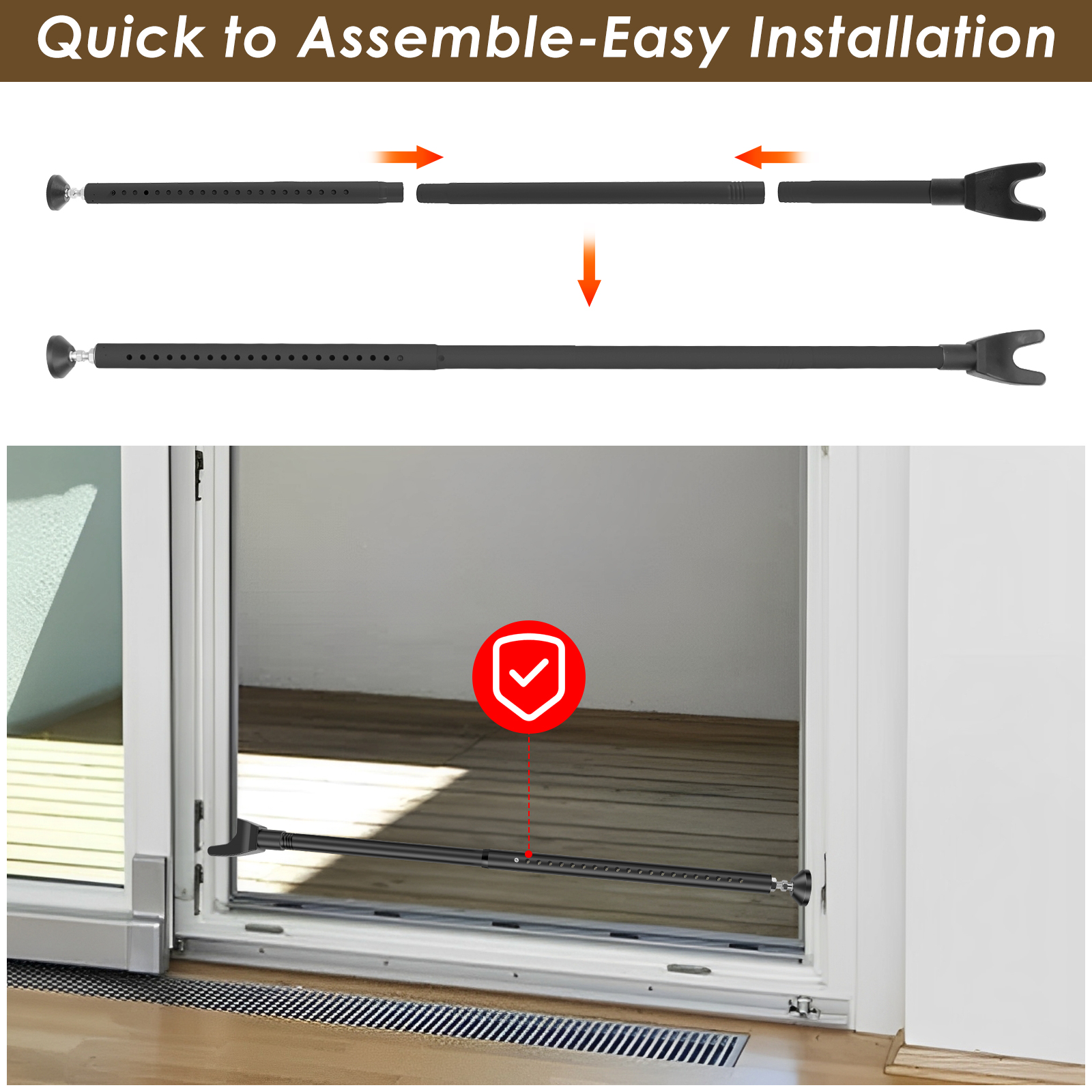 Sliding Door Lock Bar 44-55 In – обзор и цена Home Security Door Reinforcement Lock
