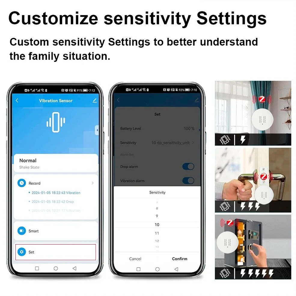Tuya ZigBee Smart Vibration &  – обзор и цена Home Security App