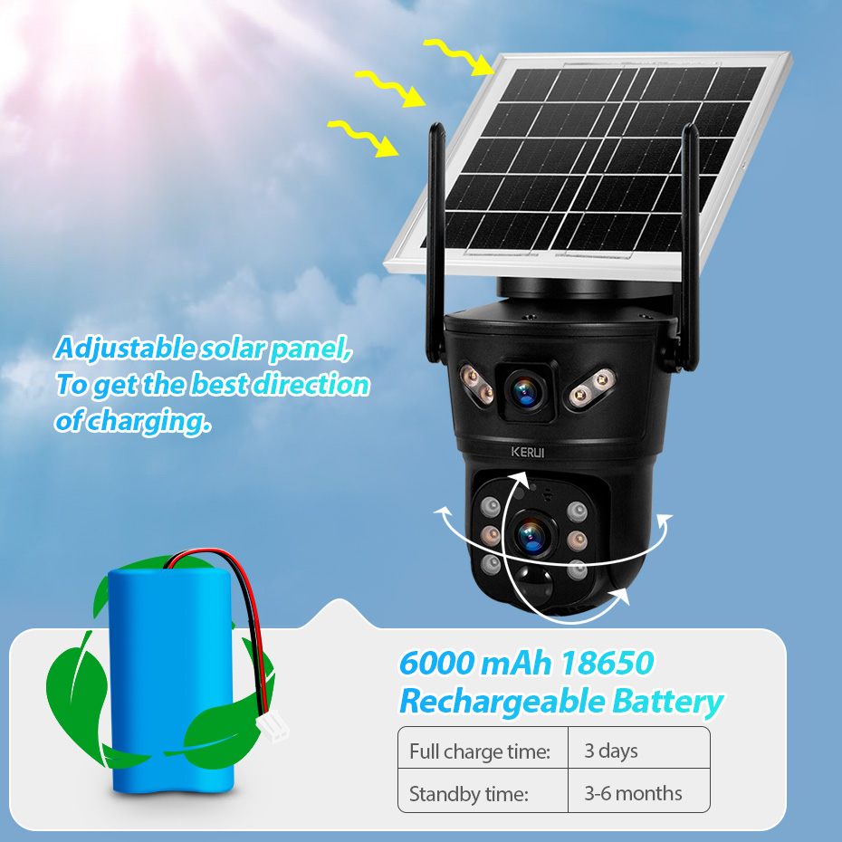 KERUI Outdoor 6MP Solar Camera – обзор и цена Home Security Packages