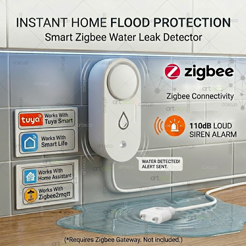 Zigbee Water Leak Detector Sma – обзор и цена Home Security Device