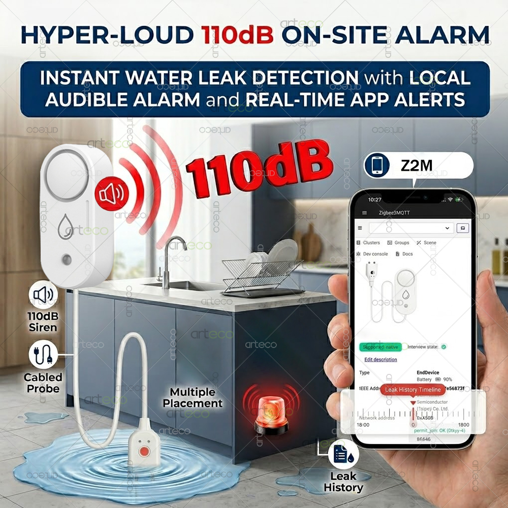 Zigbee Water Leak Detector Sma – обзор и цена Home Security Device