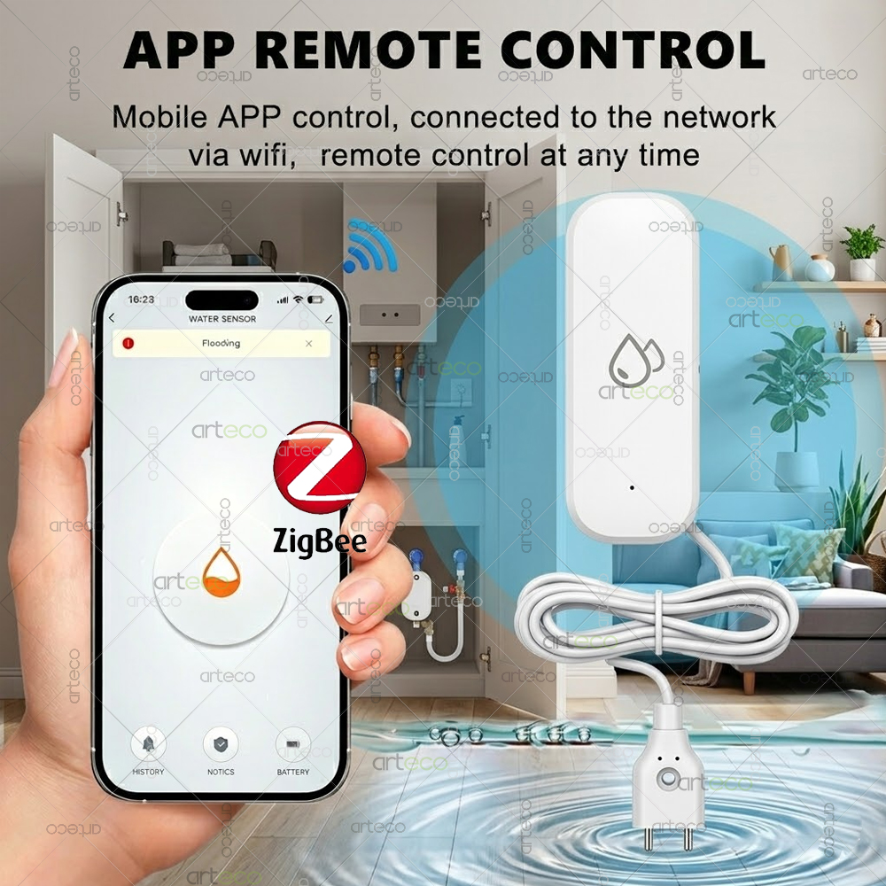 Zigbee Water Leak Detector Sma – обзор и цена Home Security Device