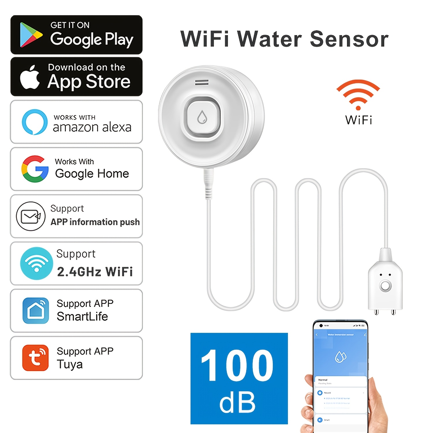 YNF Smart WiFi Water Leak Dete – обзор и цена Home Security App